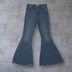 Free People We The Free Irreplaceable Flare Bell Bottom Jeans Womens 29 Hippie